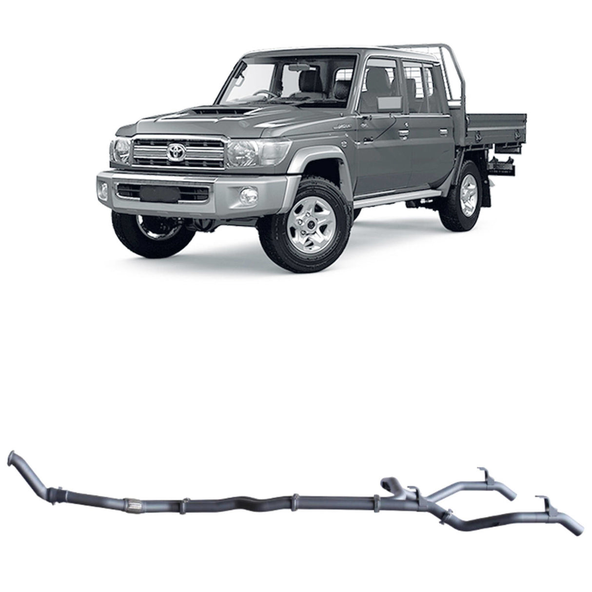 Redback Extreme Duty - Toyota Landcruiser 79 Series (2012 - 2016) Double Cab Twin Exhaust