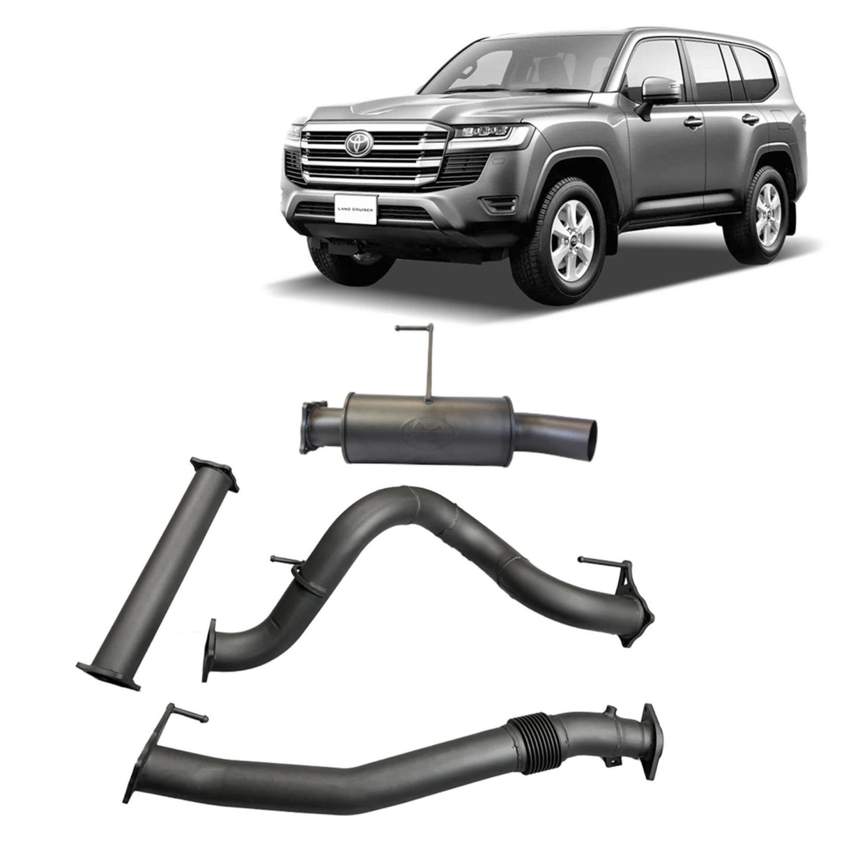 Redback Extreme Duty – Toyota Landcruiser 300 Series (2022 - on) Wagon 3.5" DPF Back Exhaust with Muffler
