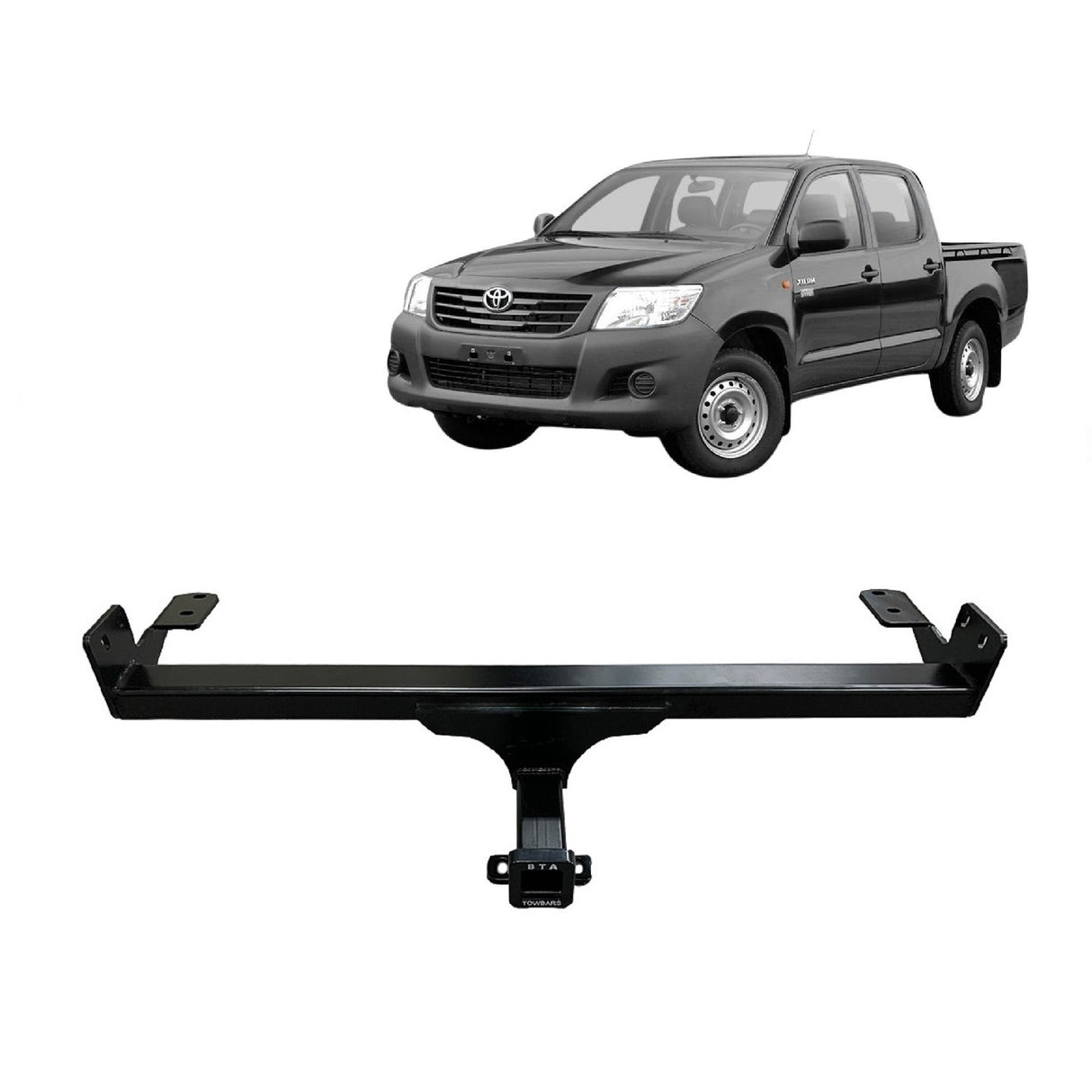 BTA Toyota Hilux Style Side 2WD and 4WD with Bumper (04/2005 – 09/2015) Heavy Duty Towbar 3500/350kg Capacity