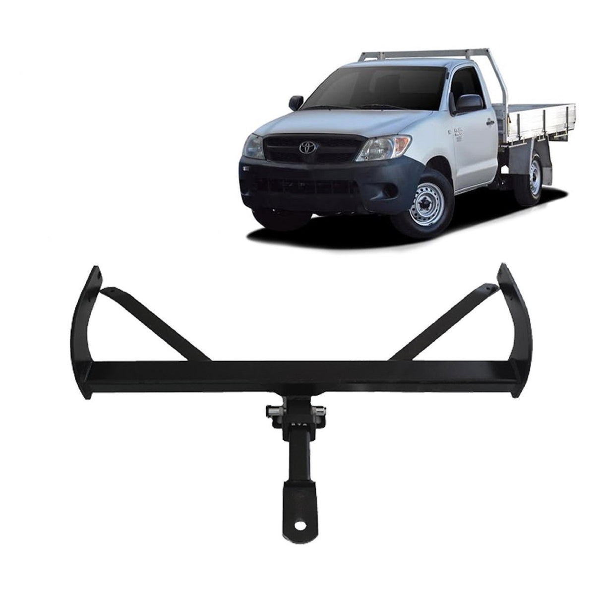 BTA Toyota Hilux 2WD and 4WD No Step (01/1977 – 03/2005) Heavy Duty Towbar 1800/180kg Capacity