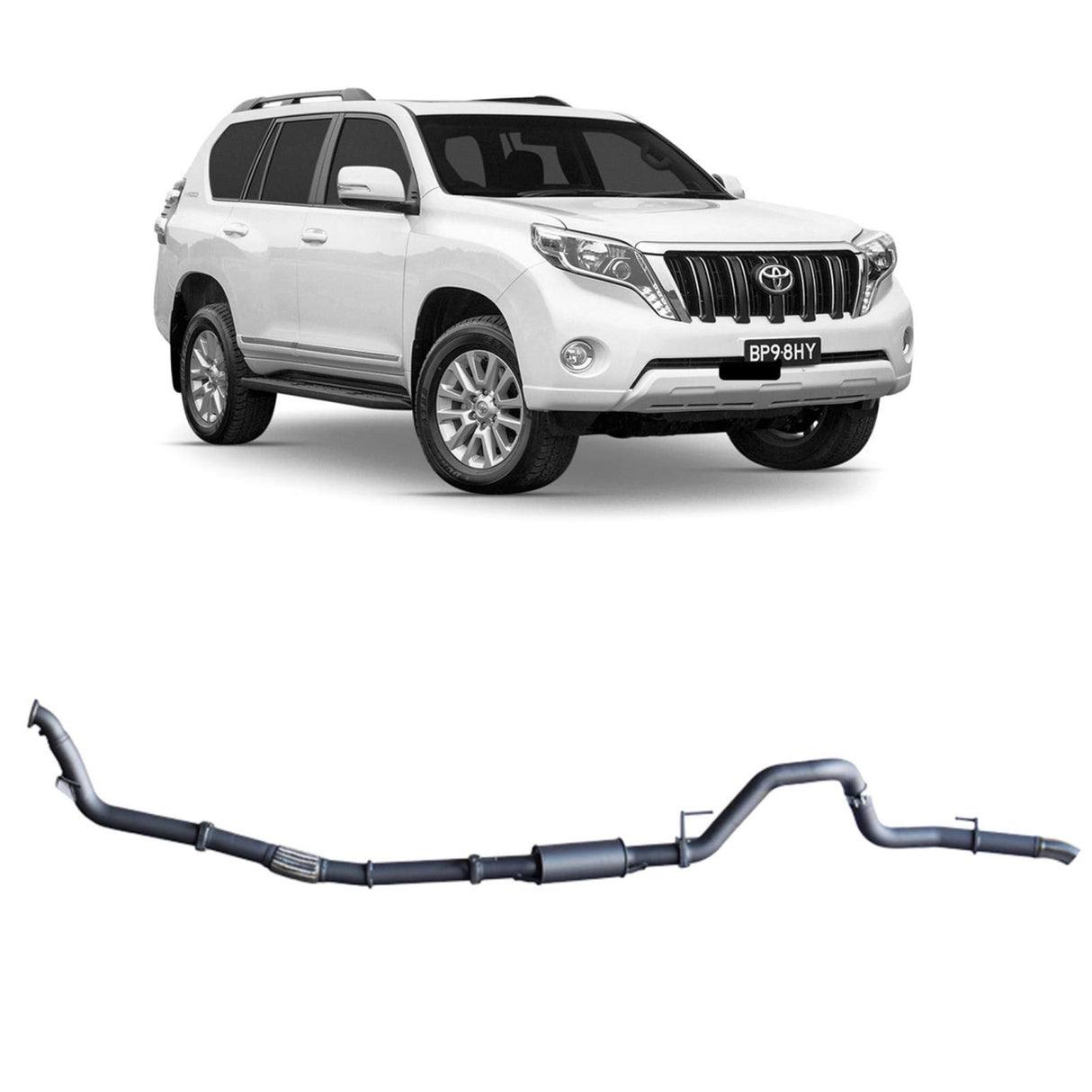 Redback Extreme Duty - Toyota Prado 120 150 Series 1KD-FTV (2006 - 2015) Performance Exhaust