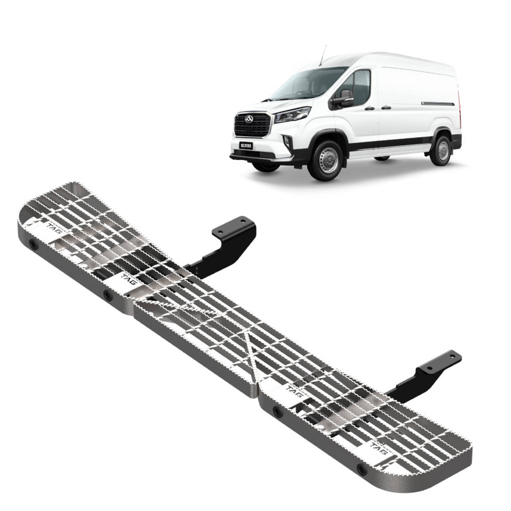 TAG | Galvanised Rear Step & Sensor Brackets Kit | LDV Deliver 9 LWB Van 2020–On | TSPA16-K010