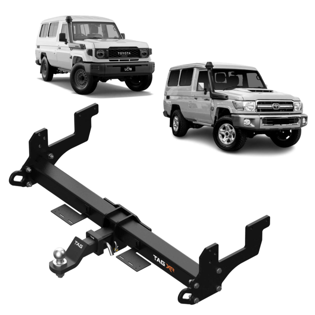 TAG - Toyota Landcruiser 78 Series Troopy (1991 - on) Extreme Recovery Towbar And Direct Fit Wiring Kit