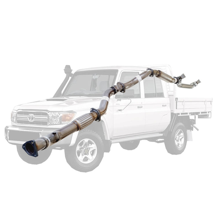 ESA | 3" Turbo Back Exhaust | Toyota Landcruiser 79 Series VDJ79R V8 D Cab Ute 2007 - 10/2016 | TY214-PO