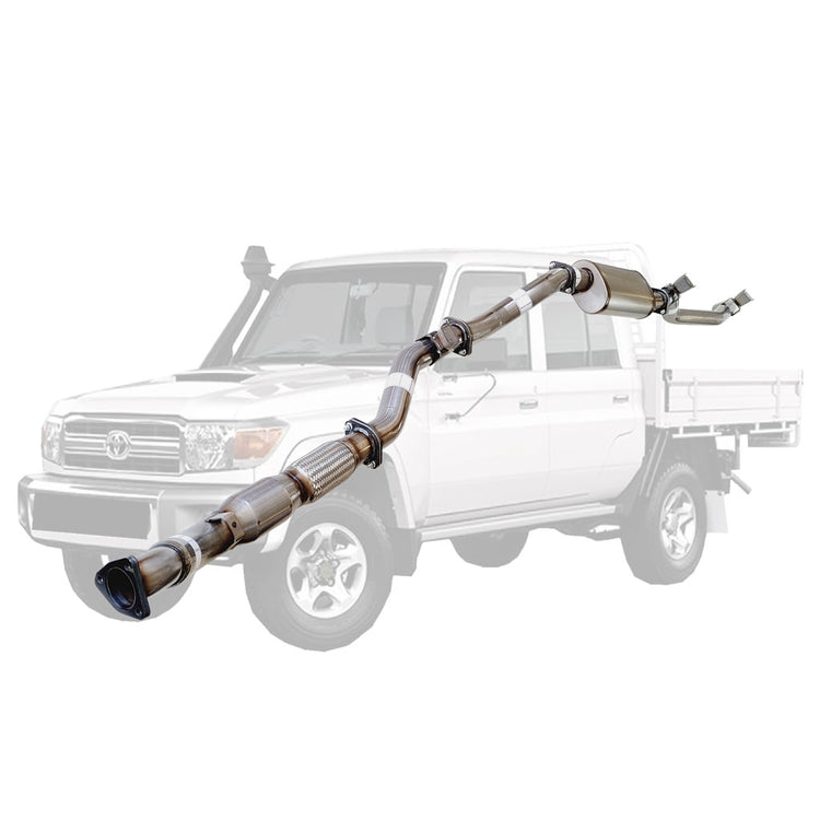 ESA | 3" Turbo Back Exhaust | Toyota Landcruiser 79 Series VDJ79R V8 D Cab Ute 2007 - 10/2016 | TY214-PO