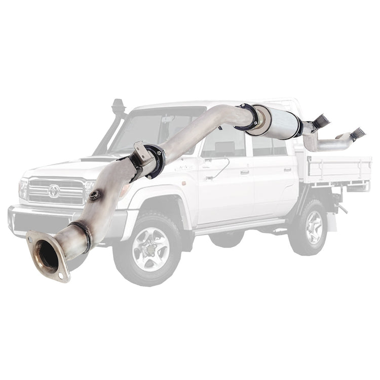 ESA | 3.5" DPF Back Exhaust | Toyota Landcruiser 79 Series VDJ79 Single & Dual Cab Ute 4.5L V8 10/2016 - On | TY229-RPSS