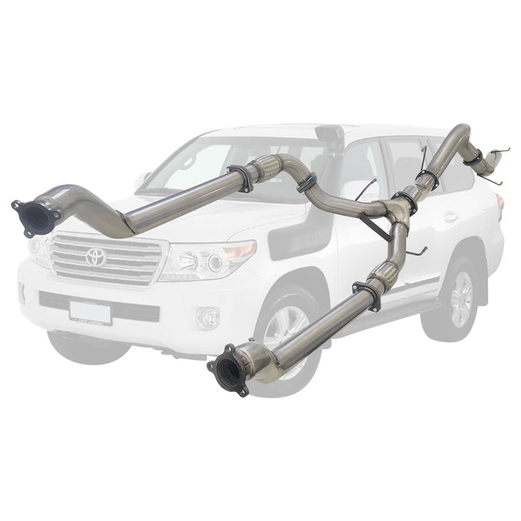 ESA | Twin 3" to 4" Turbo Back Exhaust | Toyota Landcruiser 200 Series V8 Wagon 2007 - 10/2015 | TY432