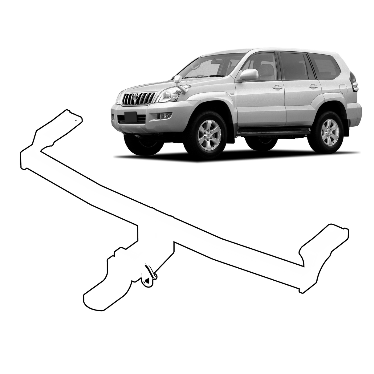 BTA Toyota Prado (06/1996 – 02/2003) Heavy Duty Towbar 2500/250kg Capacity