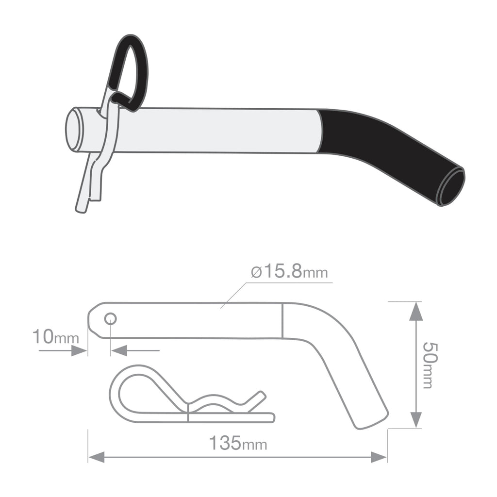 TAG - Hitch Pin & R-Clip - Easy Grip