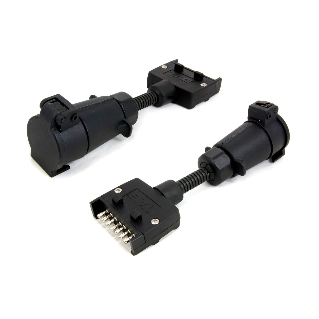 TAG - Trailer Adapter - 7 Pin Flat Plug to 7 Pin Large Round Socket