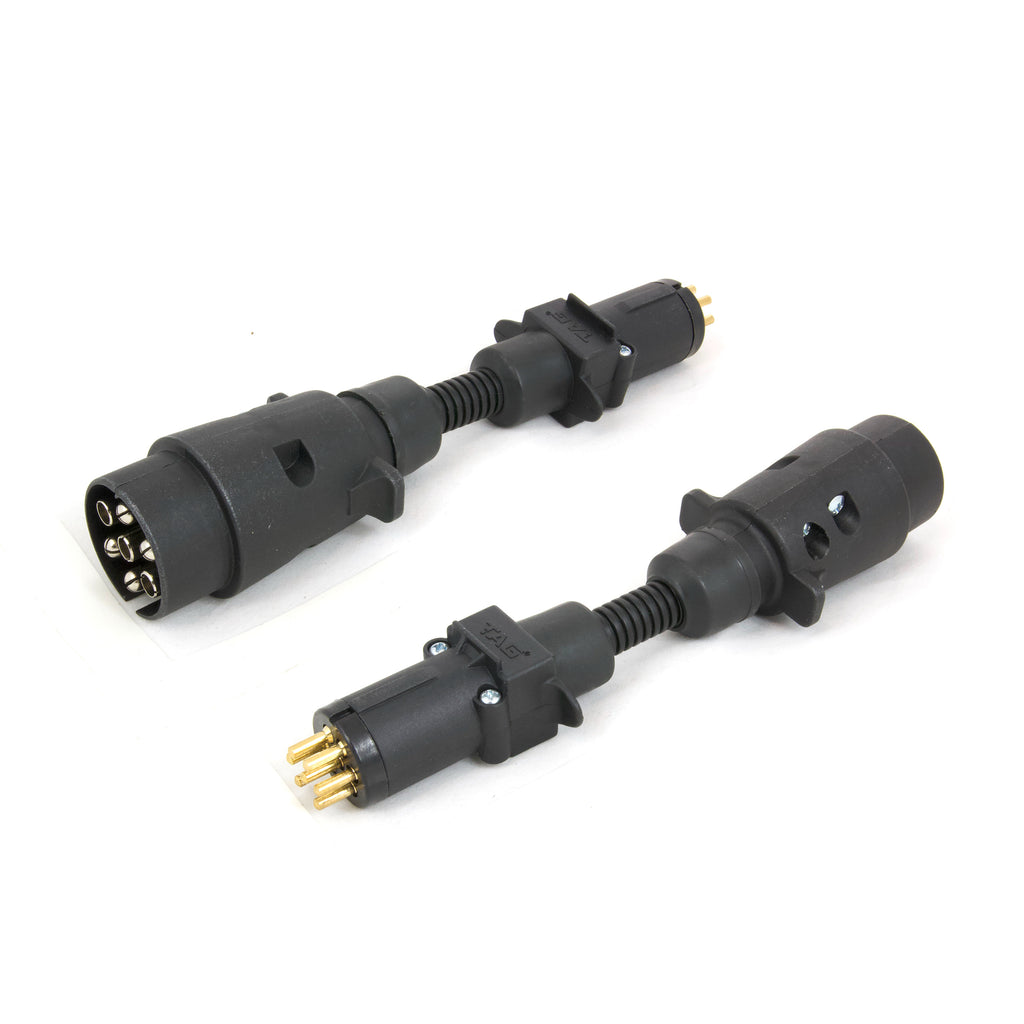 TAG - Trailer Adapter - 7 Pin Large Round Plug to 7 Pin Small Round Socket