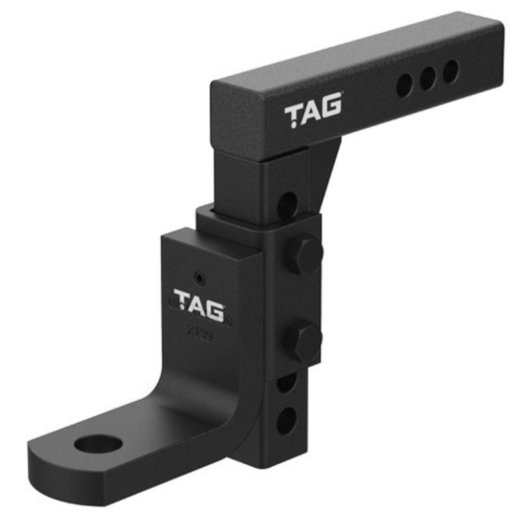 TAG - Adjustable Heavy Duty Tow Ball Mount - 90° Face, 50mm Square Hitch