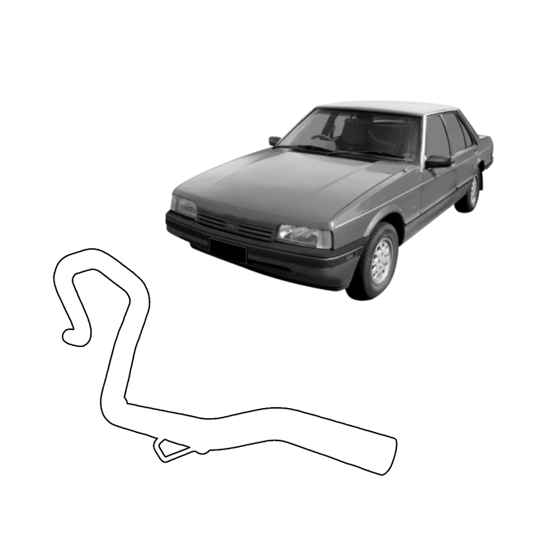 ESA - Ford XE-XF Sedan Mandrel Bent Tailpipe 2 1/4"