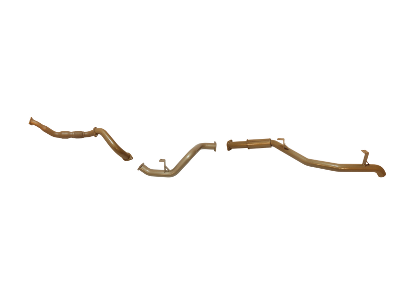 King Brown - Toyota Landcruiser 70/78 Series V8 4.5L Single Turbo Troopy March 2007 to August 2016 (without DPF/Air Purifier) - Single 3" with CAT and Resonator Kit