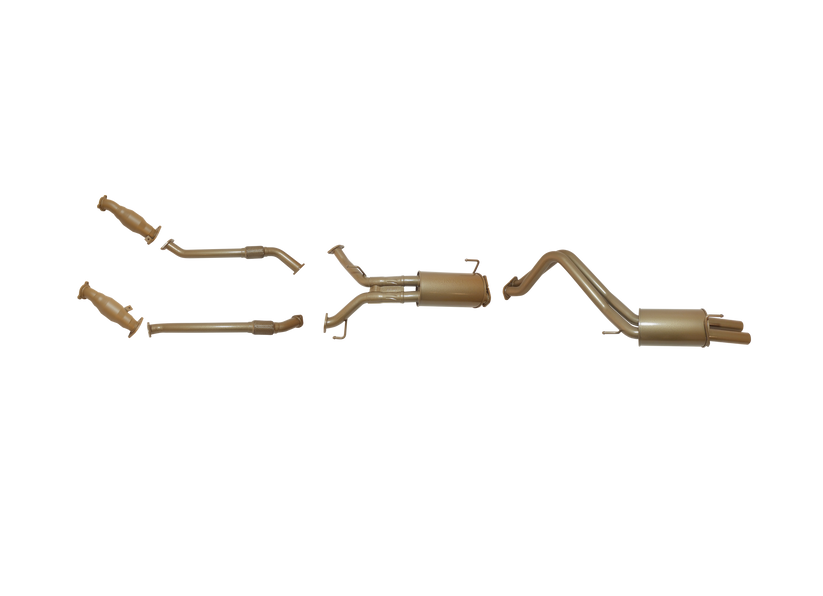 King Brown - Toyota Landcruiser 200 Series V8 4.5L Diesel Twin Turbo 2008 to Sep 2015 (without DPF/Air Purifier) - Twin 2 1/2" with Cats Kit