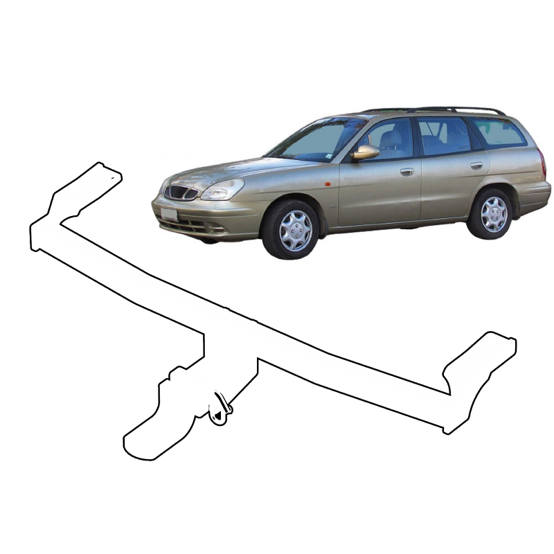 BTA - Towbar to Suit Daewoo Nubira Wagon (7/1997 – 12/2003) - Light Duty 1000kg Capacity