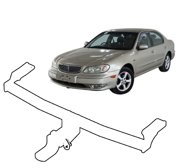 BTA Nissan Maxima A32/A33 (02/1995 – 12/2003) Light Duty Towbar 1000/80kg Capacity