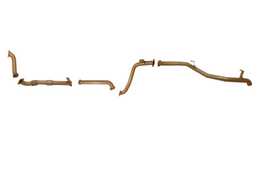 KingBrown - Toyota Land Cruiser 79 Series 1HDJ 6 Cylinder Turbo Diesel (2001-2007) Ute Single 3" with CAT and Rear Pipe Only Kit Exhaust