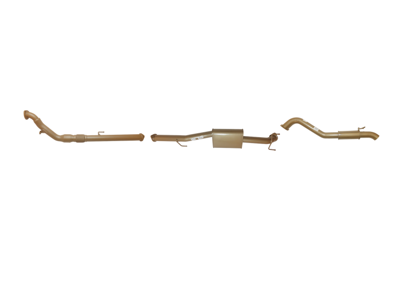 King Brown - Toyota Hilux 150 Series 3L TD D-4D (1KD-FTV) 2005 to Sep 2015 - Single 3" With Centre Muffler and Front Pipe CAT Kit