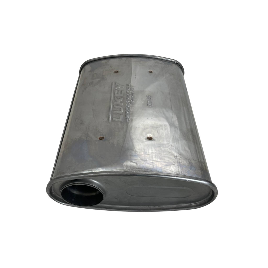 LUKEY | 2.5" 10x4 Oval Super Turbo Triple Flow Muffler | 430 Stainless | F727GPN-430L