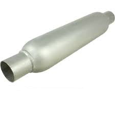Redback - 1.75" Hotdog Muffler Centre/Centre 450x90mm Round Mild Steel