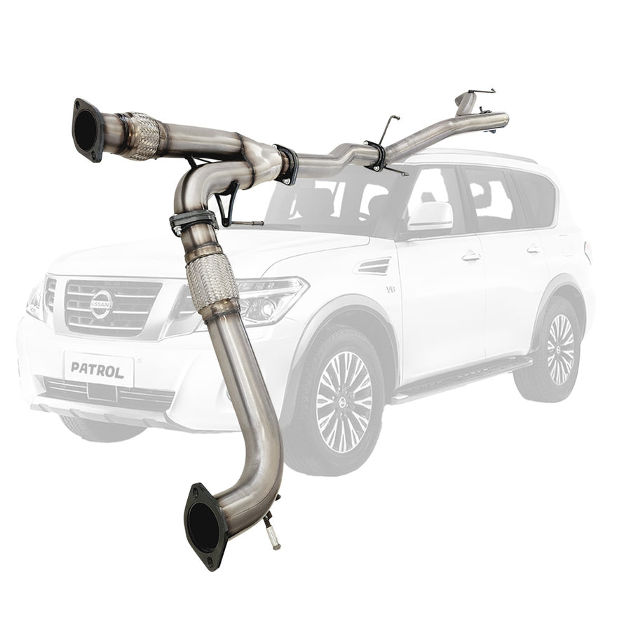 ESA 4X4 - Nissan Y62 Patrol 8cyl 5.6L V8 3 Inch Stainless Steel Exhaust With Pipe Only