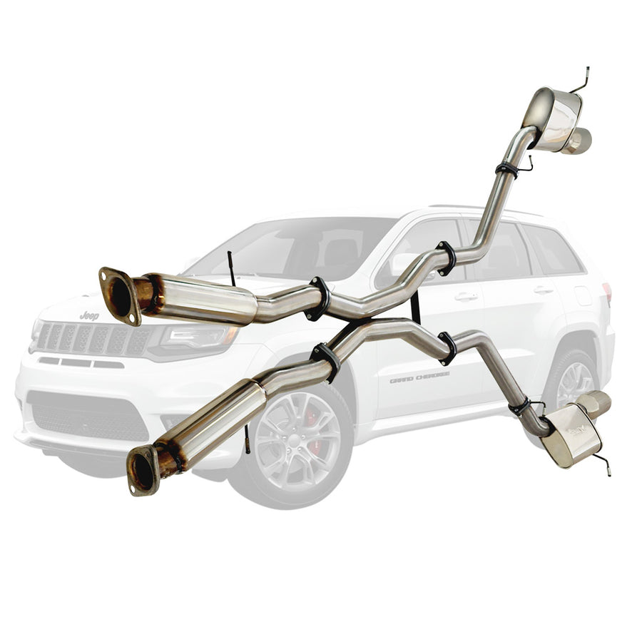 ESA 4X4 - Stainless Steel 3 Inch Exhaust With Left And Right For SRT Jeep Grand Cherokee 6.4 2012 - 2021SS Tips