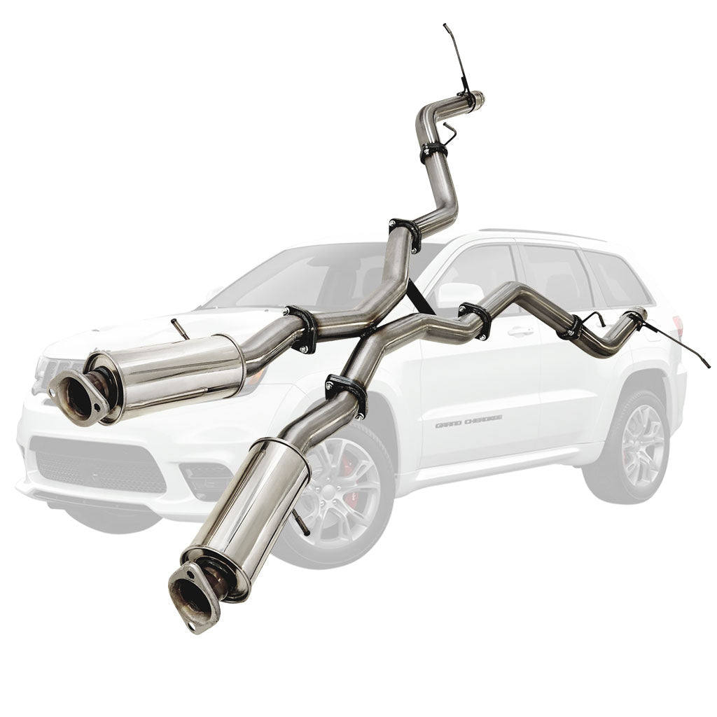 ESA 4X4 - Jeep Grand Cherokee SRT 6.4L V8 2012-2021 SUV 3" Cat Back Exhaust with Twin OE Tip Option