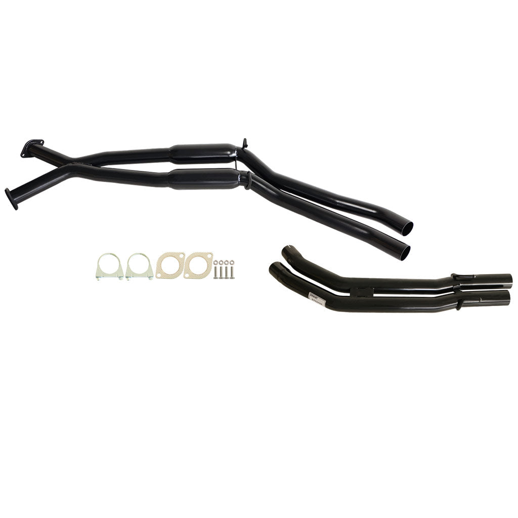 ESA - Holden Commodore VT-VZ V6 & V8 Sedan Twin 2 1/2" Kit - Inc Xpipe, Everflo Hotdogs & Tailpipe