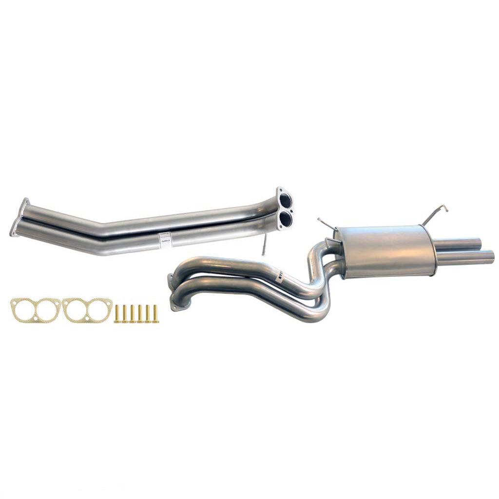 ESA - Ford Falcon BA - BF XR6T V8 Sedan Twin - Twin 2 1/2" Kit Inc Xpipe Delete Pipe & Everflo Muffler