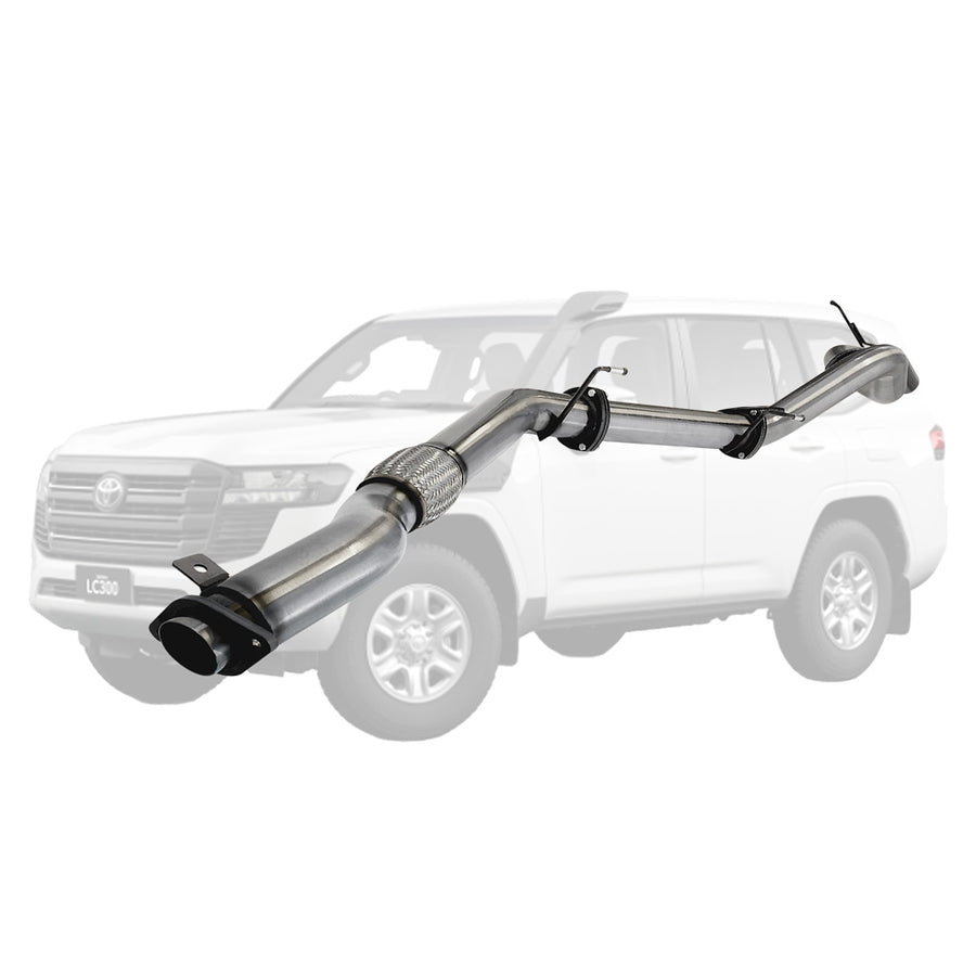 ESA 4X4 - Toyota Landcruiser 300 Series 3.3L F33A-FTV 2021 On 3.5" Stainless DPF Back Exhaust With Pipe Only
