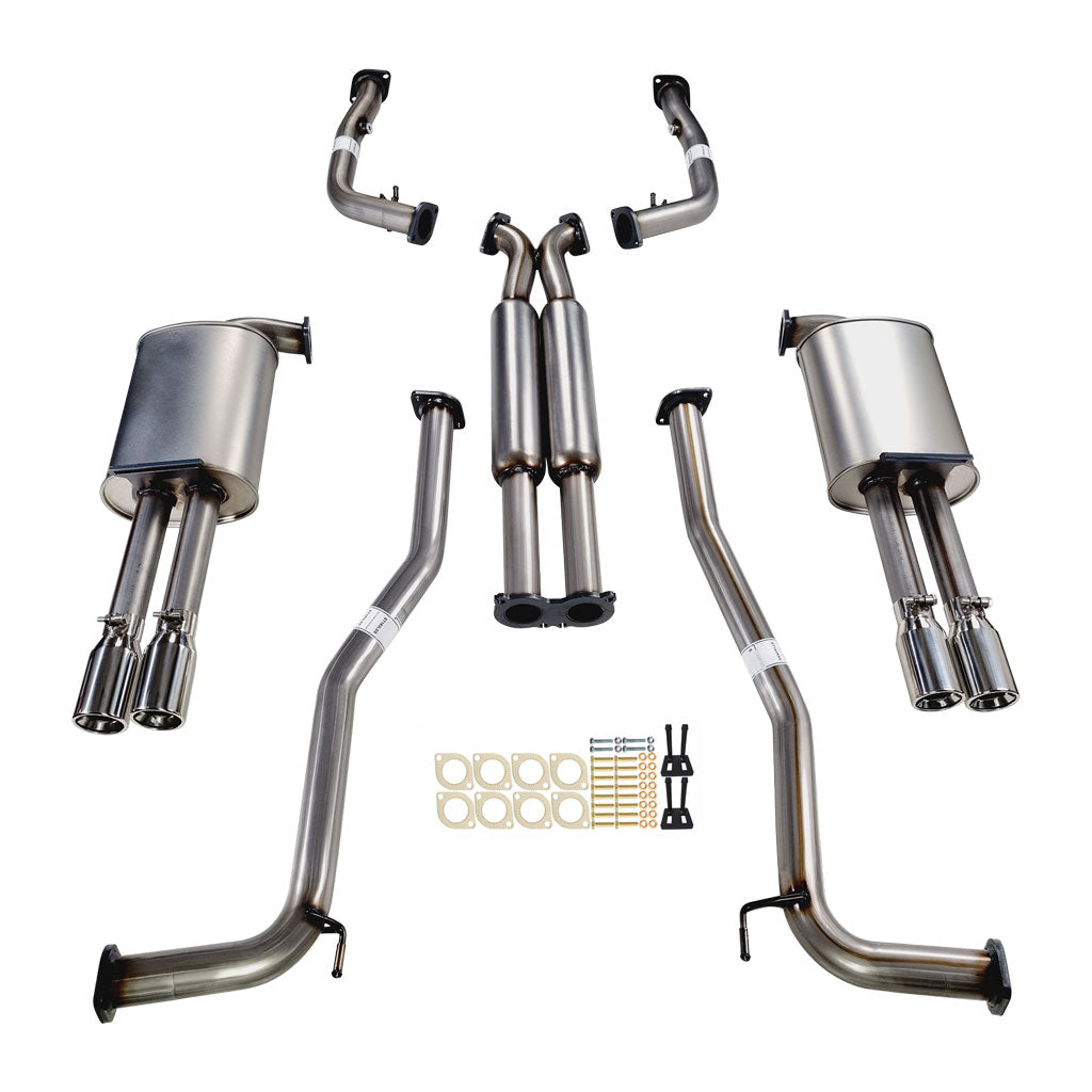ESA - Holden Commodore VE, VF V6 V8 Sedan Wagon 2.5" Kit with 2 x Hotdog - Xpipe & 4 x SC Tips - XPS Stainless Steel 409L