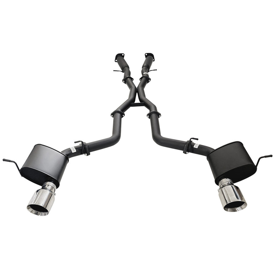 ESA 4X4 - Twin 3 Inch Cat Back Exhaust With Centre Hotdogs For SRT Jeep Grand Cherokee 2012 to 2021 SS Tips