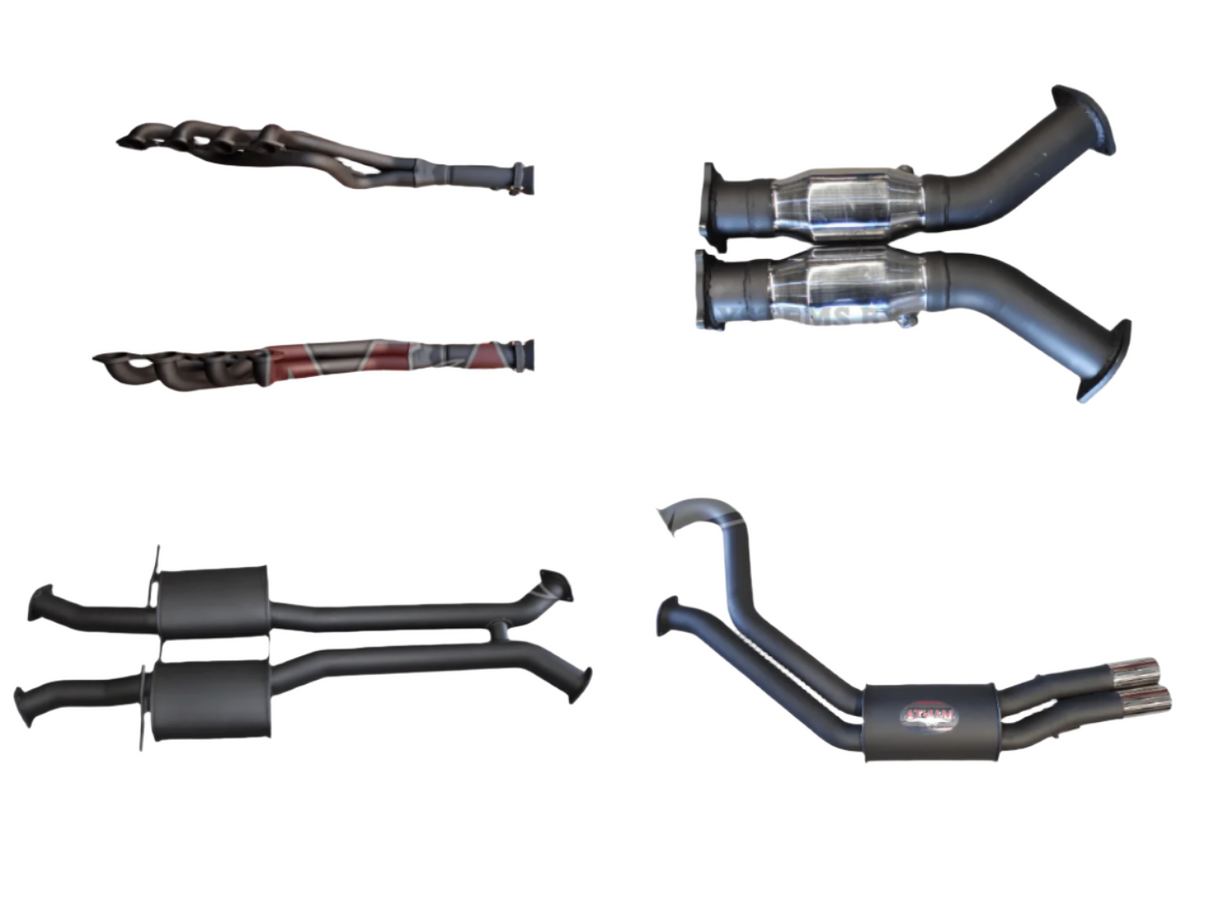 Manta | Twin 3″ Full Exhaust System with 1 7/8″ Extractors Muffler/Muffler | Holden Statesman WH 5.7L V8 LWB Sedan 1999–2003