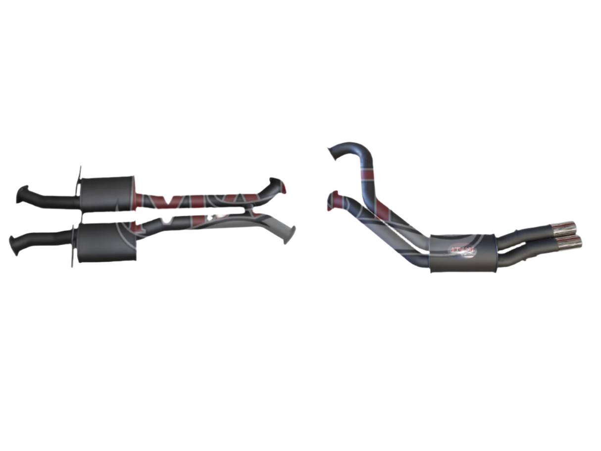 Manta | Twin 3″ Cat Back Exhaust System with Muffler/Muffler | Holden Statesman WH 5.7L V8 LWB Sedan 1999–2003