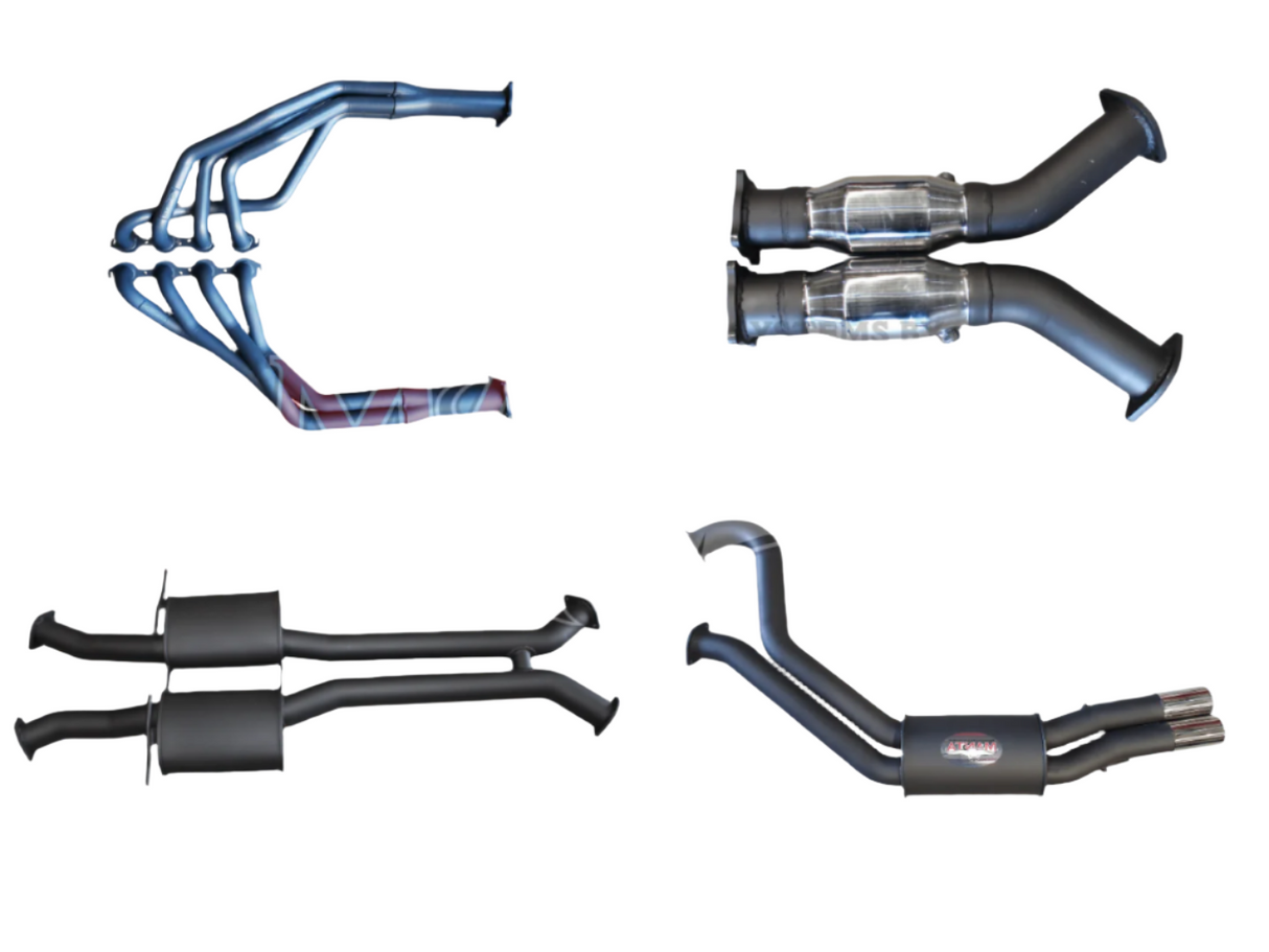 Manta | Twin 3″ Full Exhaust System with 1 3/4″ Extractors Muffler/Muffler | Holden Statesman WH 5.7L V8 LWB Sedan 1999–2003