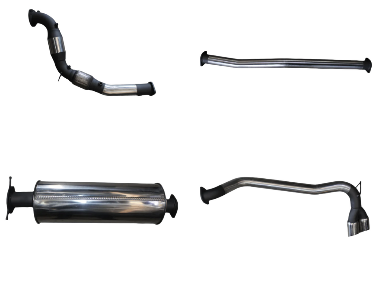 Manta | 3″ Turbo Back Without Cat With Muffler Twin Tip Side Exit | Ford PX2 Ranger 3.2L Ute 2015–2022