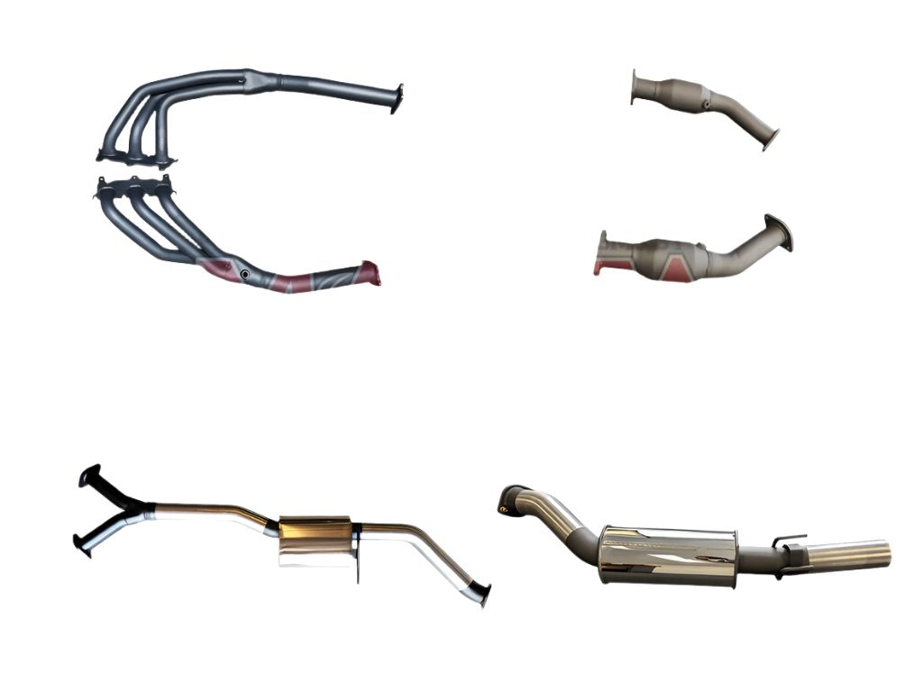 Manta | 3″ Full Exhaust System with Extractors Muffler/Muffler | Holden Commodore VZ 3.6L V6 Ute Wagon 2004–2007