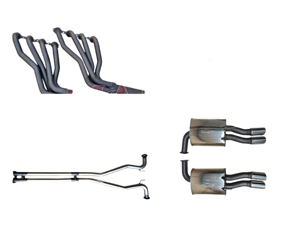 Manta | Twin 2.5″ Full System with 1 3/4″ Extractors Rear Mufflers Only | Holden Commodore VE Ute V8, HSV Maloo 2007–2013