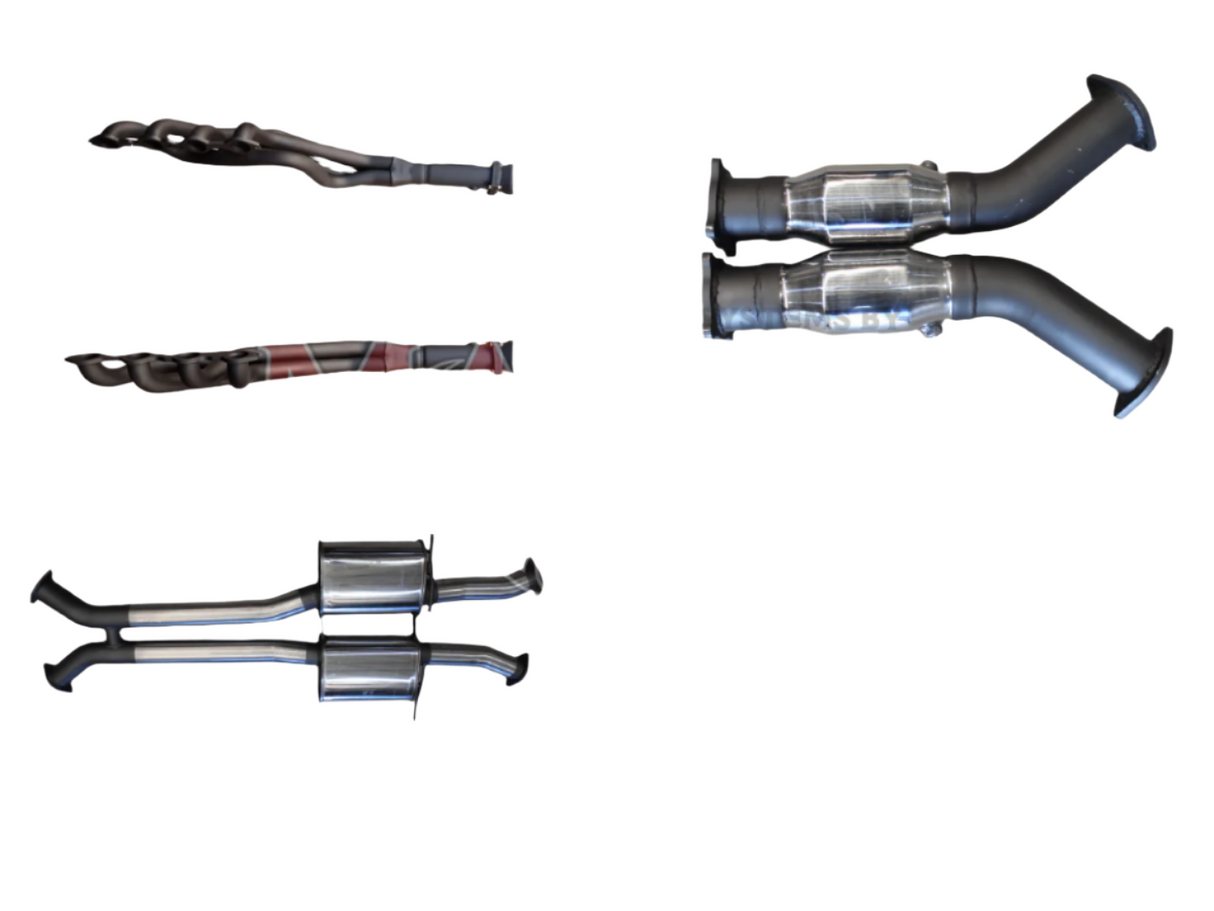 Manta | Twin 3″ Full Exhaust System with 1 7/8″ Extractors Muffler/Muffler | Holden Statesman WH 5.7L V8 LWB Sedan 1999–2003