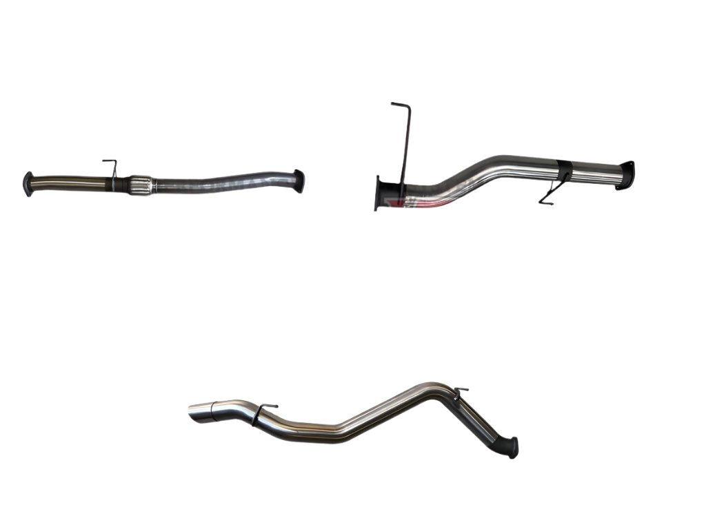 Manta - Isuzu MU-X 2017+ 3.0L - DPF Back Exhaust - 3" Single Stainless Steel System - Pipe Only