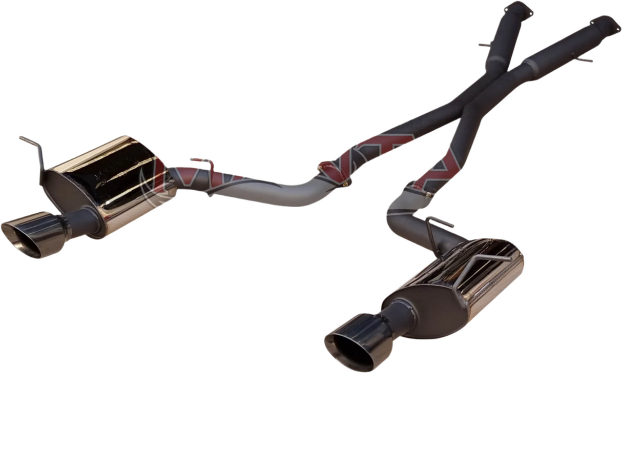 Manta - Jeep Grand Cherokee WK2 SRT 6.4L V8 - Twin 3" Cat Back Exhaust System with Chrome Tips - Hotdog/Muffler