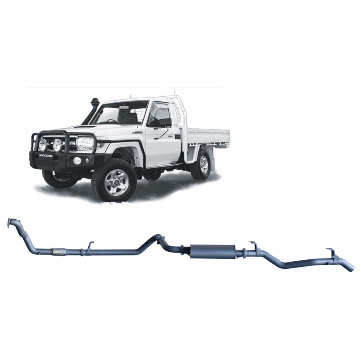 Redback Extreme Duty - Toyota Landcruiser 79 Series (1999 - 2007) 4.2L 1HZ Performance Exhaust