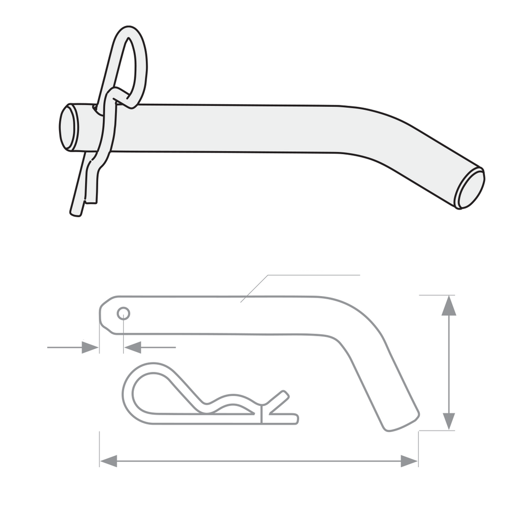 TAG - Pull pin for class 4 tow bar with clip