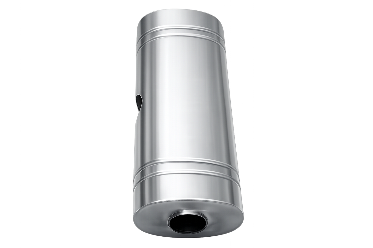 XForce | East West Muffler | 2.25" Inlet to Twin 2" Outlet | 304 Stainless Steel | Universal Fit | VX9E-242252
