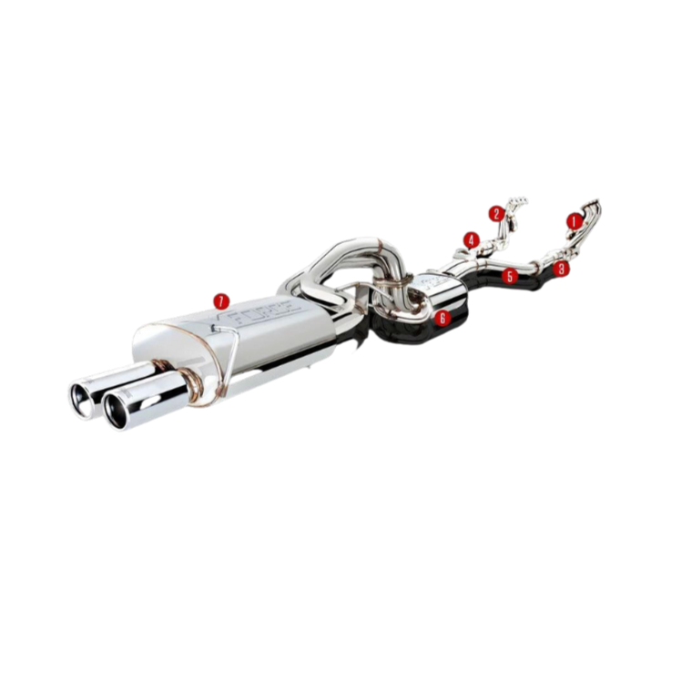 XForce - FORD FALCON XR8 BA/BF V8 SEDAN (2003-2007) 2-1/2″ Twin Stainless Steel With Varex Centre Muffler Cat Back