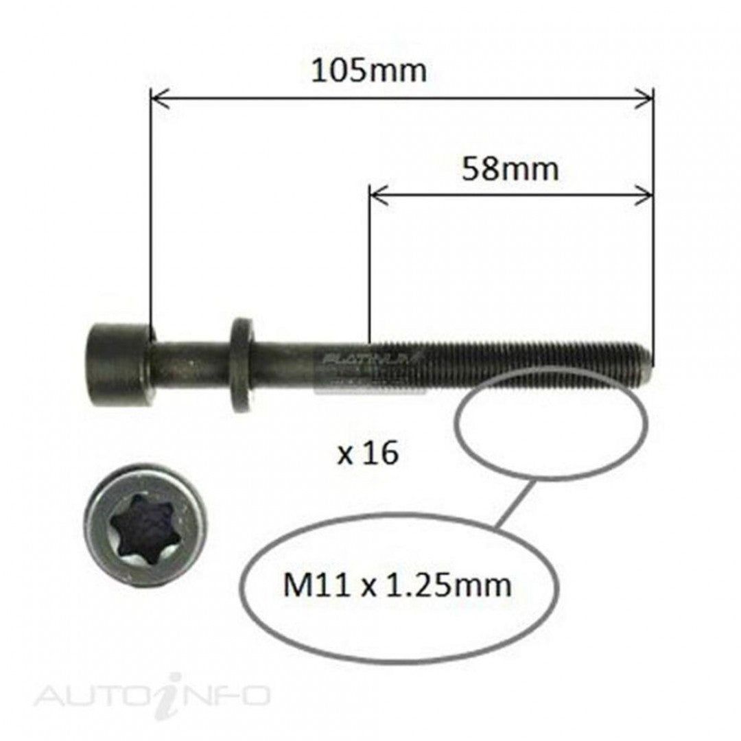CYLINDER HEAD BOLT SET - HOLDEN CALIBRA YE 2.5L C25XE VECTRA JR JS 2.5L X25XE