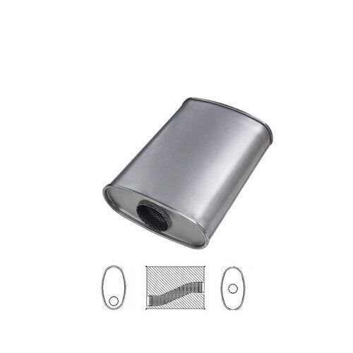 MSA Universal Muffler - 3" Inch 10" x 4" Oval 14" Long Straight
