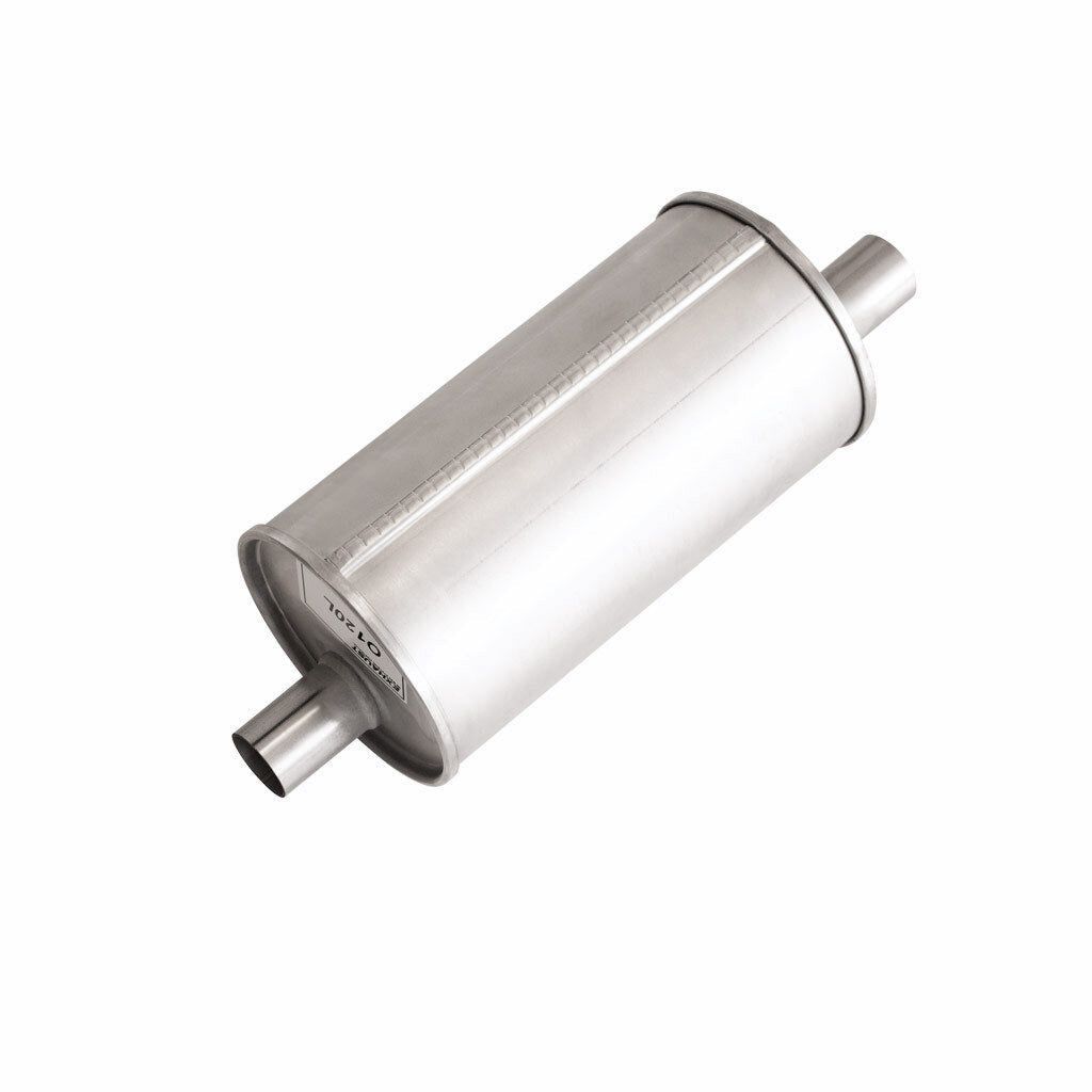 MSA Universal Muffler - 1.5" Inch 6" Round X 12" Long TripleFlow LH Offset/Offset