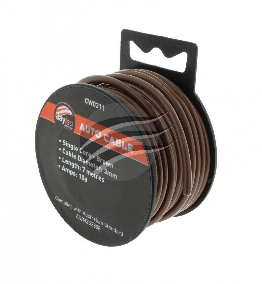 Jaylec - 3mm Single Core Cable Brown 7 Metres & 10 Amps